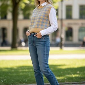 Zara Crop Sweater vest